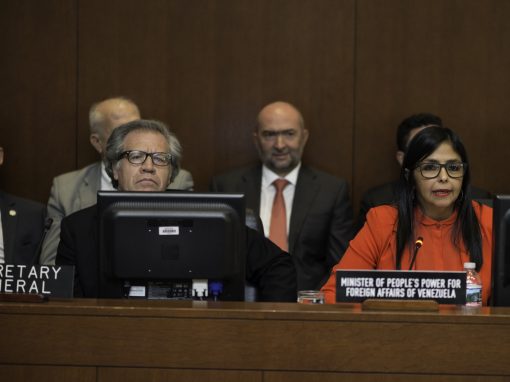 Delcy Rodríguez arremetió en la OEA contra Almagro y los países que solicitaron una sesión para considerar situación de Venezuela