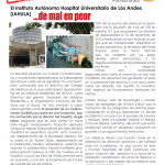 Languidece el Instituto Autónomo Hospital Universitario de Los Andes