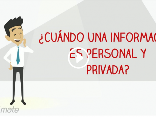 Información personal y privada: es reservada