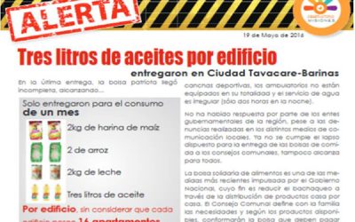 Barinas: Tres litros de aceites por edificio entregaron en Ciudad Tavacare