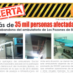 Abandono de ambulatorio Los Pozones deja a 35 mil personas sin acceso a la salud