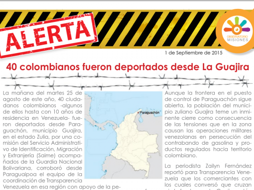 40 colombianos fueron deportados desde La Guajira