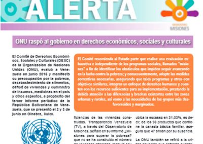 Conoce las preocupaciones y recomendaciones de la ONU ofrecidas a Venezuela en materia de DESC