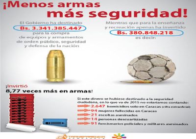 ¡Menos armas más seguridad!