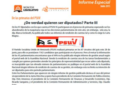 42 diputados del PSUV no han rendido cuentas