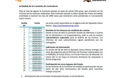 Comisión de Contraloría ha procesado 200 denuncias