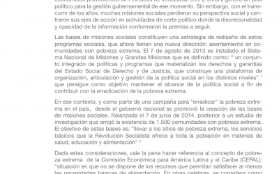 Creación de Bases de misiones sociales aguarda expectativa de erradicación de la pobreza extrema