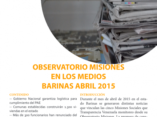 Barinas: Misiones Sociales en la mira de los medios
