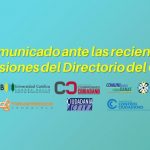 Comunicado: Preocupación ante las decisiones del Directorio del CNE