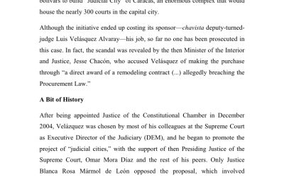 Judicial Corruption: Impunity Lives in Ciudad Lebrún