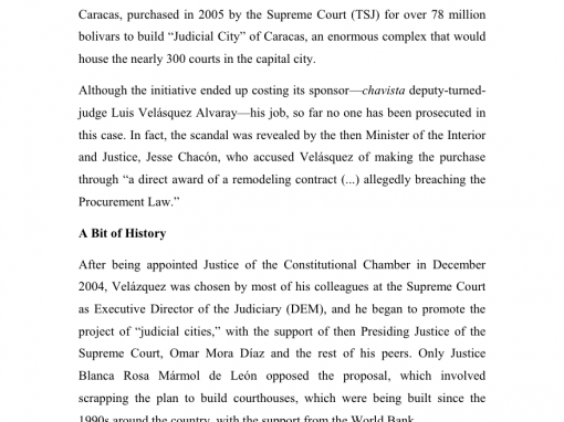 Judicial Corruption: Impunity Lives in Ciudad Lebrún