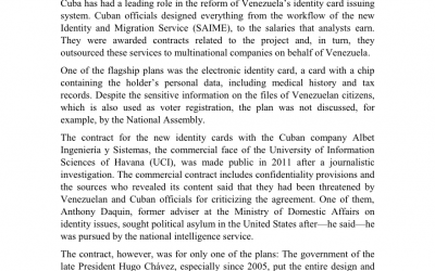 Over One Billion Dollars in Identity Plans with Cuba