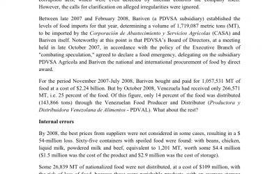 The PDVAL Rotten Food Scandal