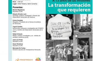 A 13 años de las misiones: La Transformación que requieren