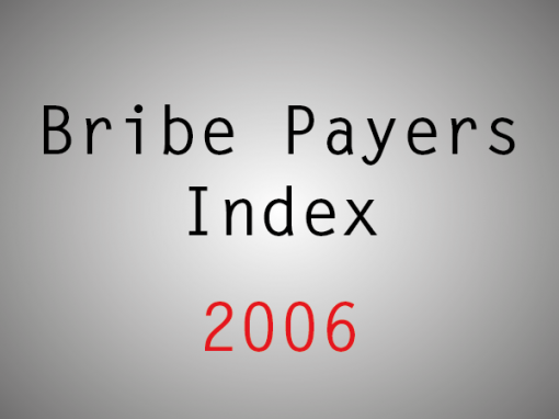 Bribe Payers Index (BPI): 2006