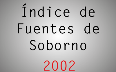 Índice de Fuentes de Soborno (IFS): 2002