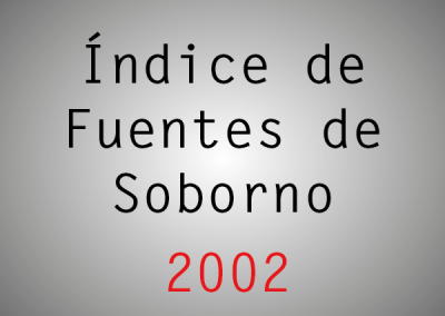 Índice de Fuentes de Soborno (IFS): 2002