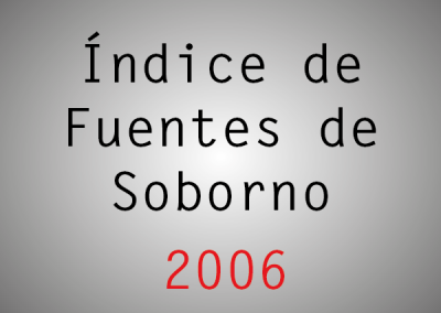 Índice de Fuentes de Soborno (IFS): 2006