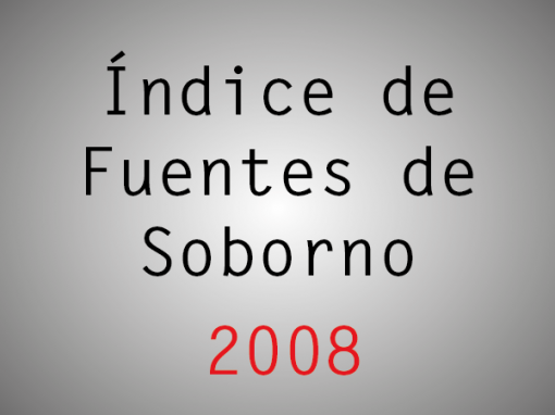 Índice de Fuentes de Soborno (IFS): 2008