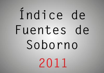Índice de Fuentes de Soborno (IFS): 2011