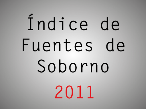 Índice de Fuentes de Soborno (IFS): 2011