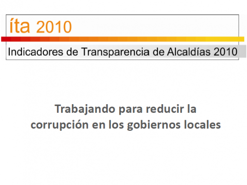 Sistema de Indicadores de Transparencia Municipal Resultados 2010