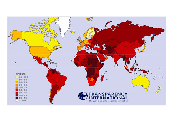 Índice de Percepción de la Corrupción (IPC): 2008