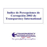 Índice de Percepción de la Corrupción (IPC): 2003