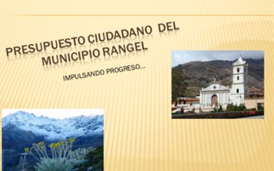 Presupuesto CIudadano – Municipio Rangel, Estado Mérida