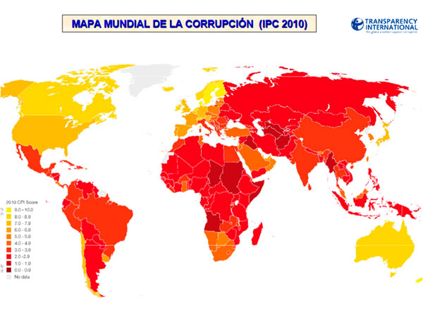 Índice de Percepción de la Corrupción (IPC): 2010