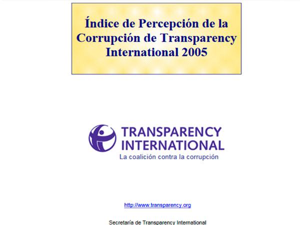 Índice de Percepción de la Corrupción (IPC): 2005