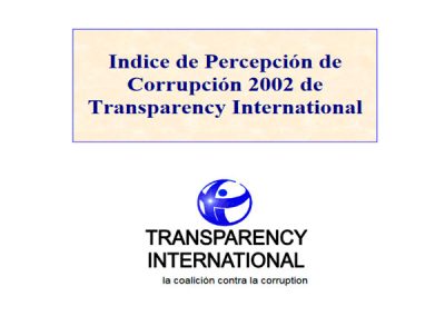 Índice de Percepción de la Corrupción (IPC): 2002