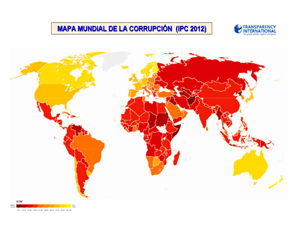 Índice de Percepción de la Corrupción (IPC): 2012