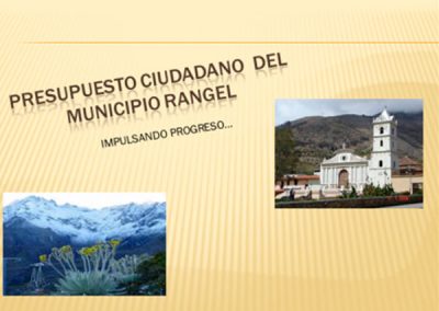 Presupuesto CIudadano – Municipio Rangel, Estado Mérida