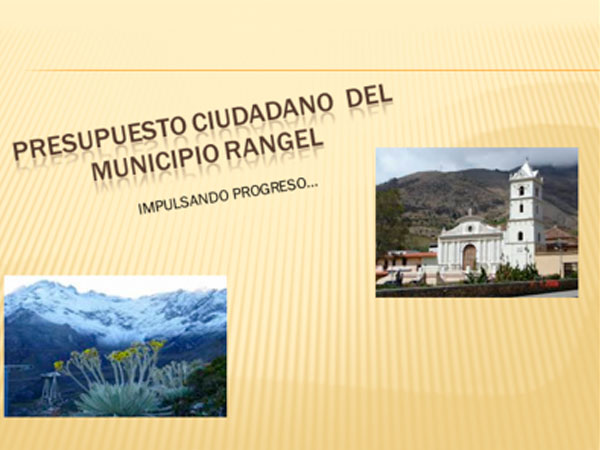 Presupuesto CIudadano – Municipio Rangel, Estado Mérida