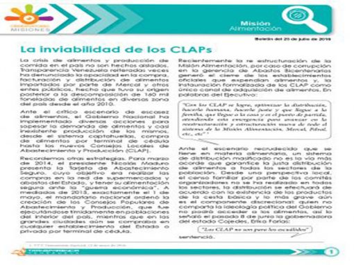 La inviabilidad de los CLAPs
