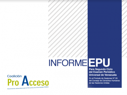 Informe Transparencia Venezuela para EPU 2016 sobre el derecho al acceso a la información