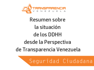 Resumen sobre la situación de Seguridad Ciudadana desde la Perspectiva de Transparencia Venezuela
