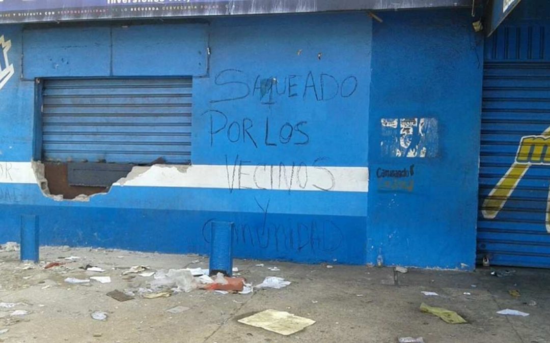 Saqueos destruyen el 80 por ciento del  sector comercio en la capital del estado Bolívar