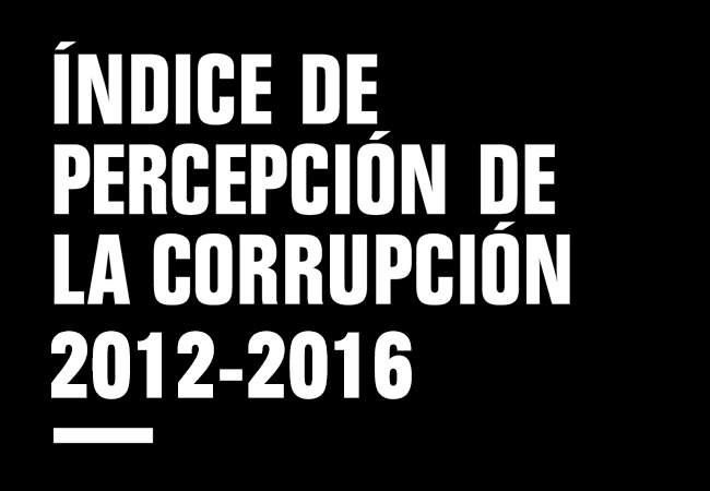 Índice de Percepción de la Corrupción 2012-2016
