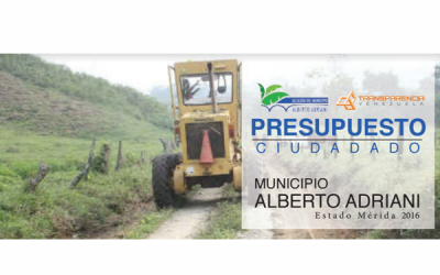 Presupuesto Ciudadano 2016 – Municipio Alberto Adriani, Mérida