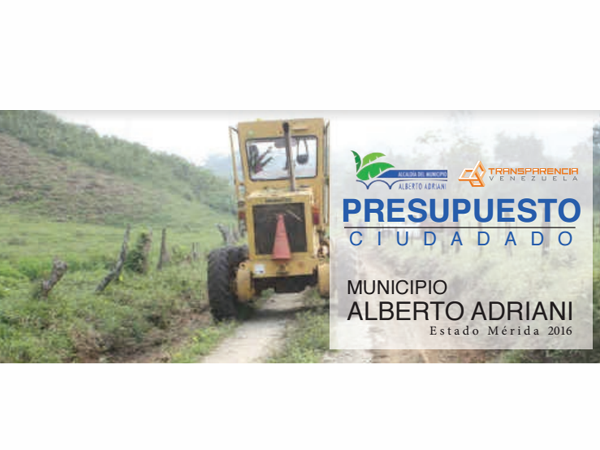 Presupuesto Ciudadano 2016 – Municipio Alberto Adriani, Mérida