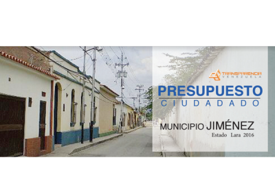 Presupuesto Ciudadano 2016 – Municipio Jiménez, Lara