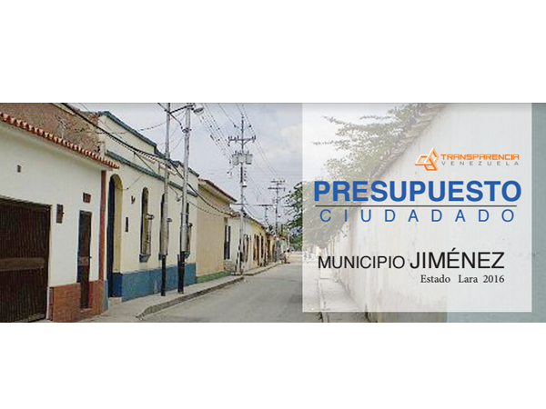 Presupuesto Ciudadano 2016 – Municipio Jiménez, Lara