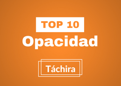 Participa en nuestro Top 10 de Opacidad Táchira