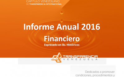 Informe Financiero Transparencia Venezuela 2016