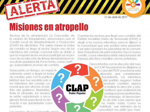 Misiones en atropello: La discriminación de los CLAP
