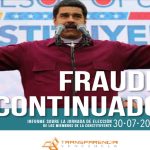 Elección de la ANC: Fraude continuado