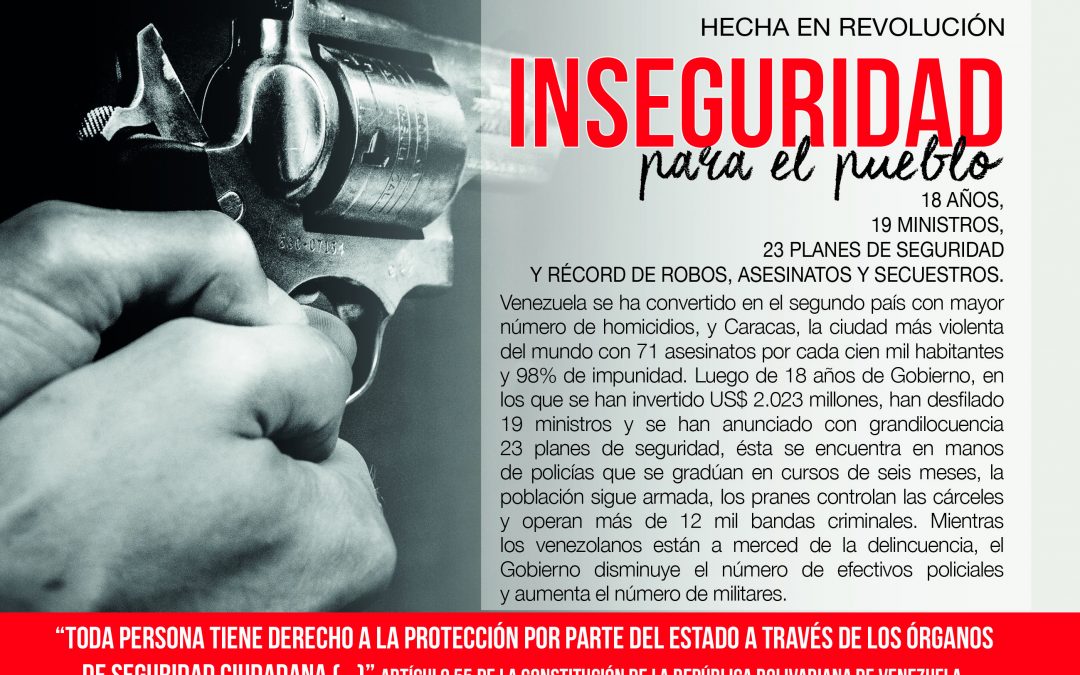 INSEGURIDAD para el pueblo hecha en revolución