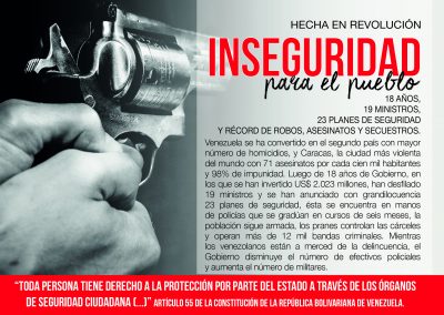 INSEGURIDAD para el pueblo hecha en revolución